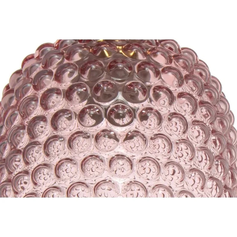 Pendelleuchte – Rosafarbenes Glas, Retro-Stil, Stimmungsvolles Licht, 34 cm - Irina 125 | Kayoom