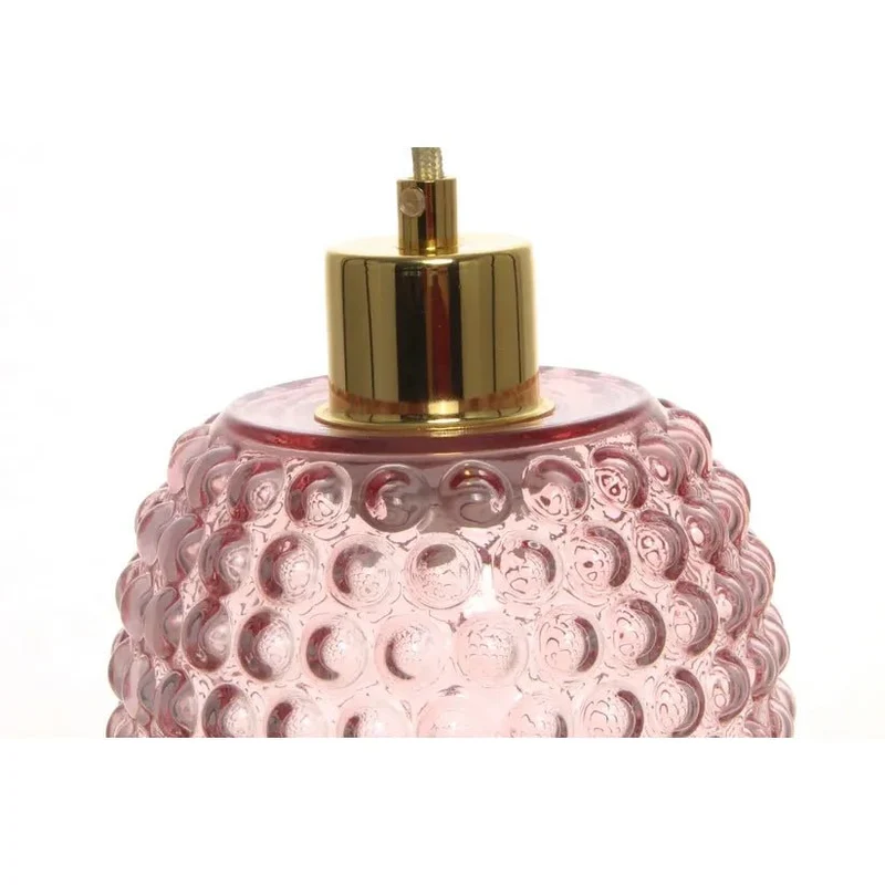 Pendelleuchte – Rosafarbenes Glas, Retro-Stil, Stimmungsvolles Licht, 34 cm - Irina 125 | Kayoom