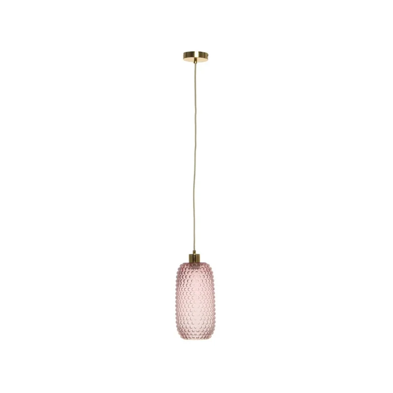 Pendelleuchte – Rosafarbenes Glas, Retro-Stil, Stimmungsvolles Licht, 34 cm - Irina 125 | Kayoom