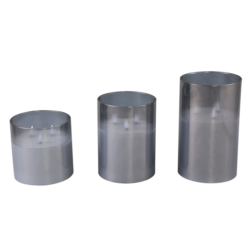 Windlicht - LED 15.0 x 15.0 x 25.0 cm Grau 1