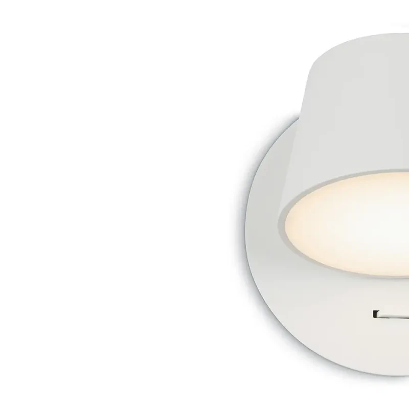 Wandleuchte – Weißes Metall, 7 W Leistung, Warmweiß, Ø12 cm - Pixel | Maytoni
