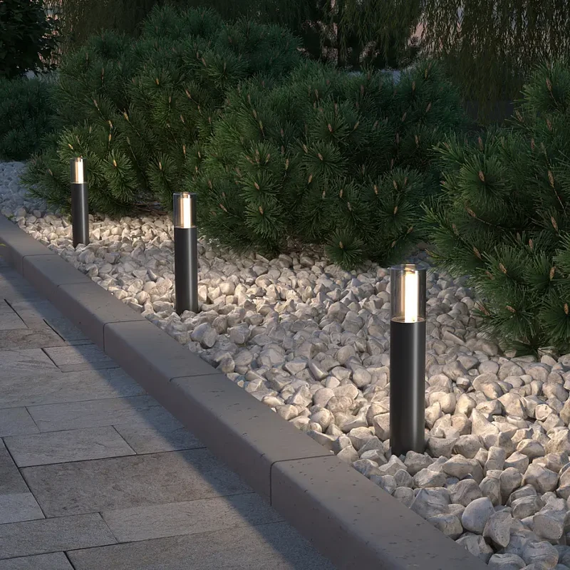Landschaftsleuchte – Graphitschwarzes Aluminium, G9 Fassung, 20 W Leistung, 46,0 cm Höhe - Glide | Maytoni
