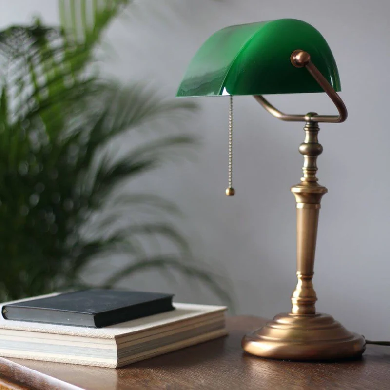 Vintage-Tischleuchte Ancilla Bankerslamp