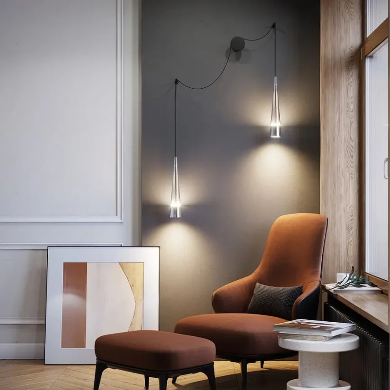 Wandleuchte – Schwarzes Finish, Glasschirm, 24 W LED, IP20 Schutz - Sintesi | Maytoni