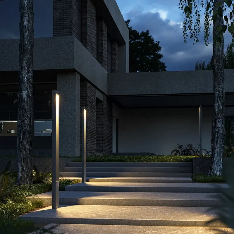 Landschaftsleuchte – Graphit Metall, LED Licht, 200 cm Höhe - Bonn | Maytoni