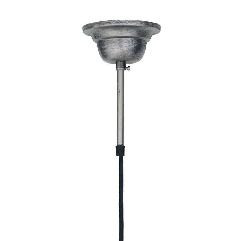 Pendelleuchte – Silbernes Eisen, Industrieller Stil, Metallische Oberfläche, 43 cm - Sawyer 125 | Kayoom
