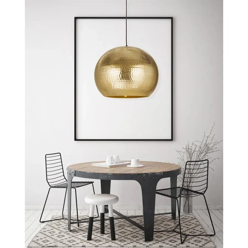 Pendelleuchte – Champagnerfarbenes Eisen, Industrieller Stil, Warmes Licht, 35 cm - Factory Style Large | Kayoom