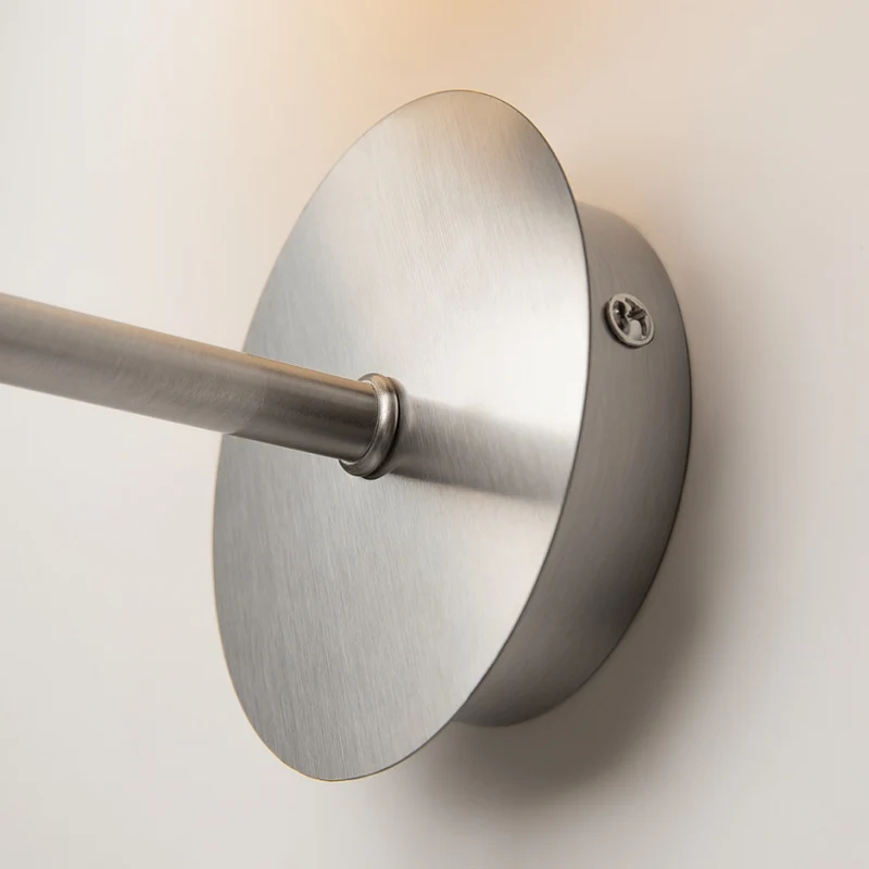 Wandleuchte – Nickelfarbenes Metall, Glasschirm, 1× E14 Fassung, 40 W Leistung - Erich | Maytoni
