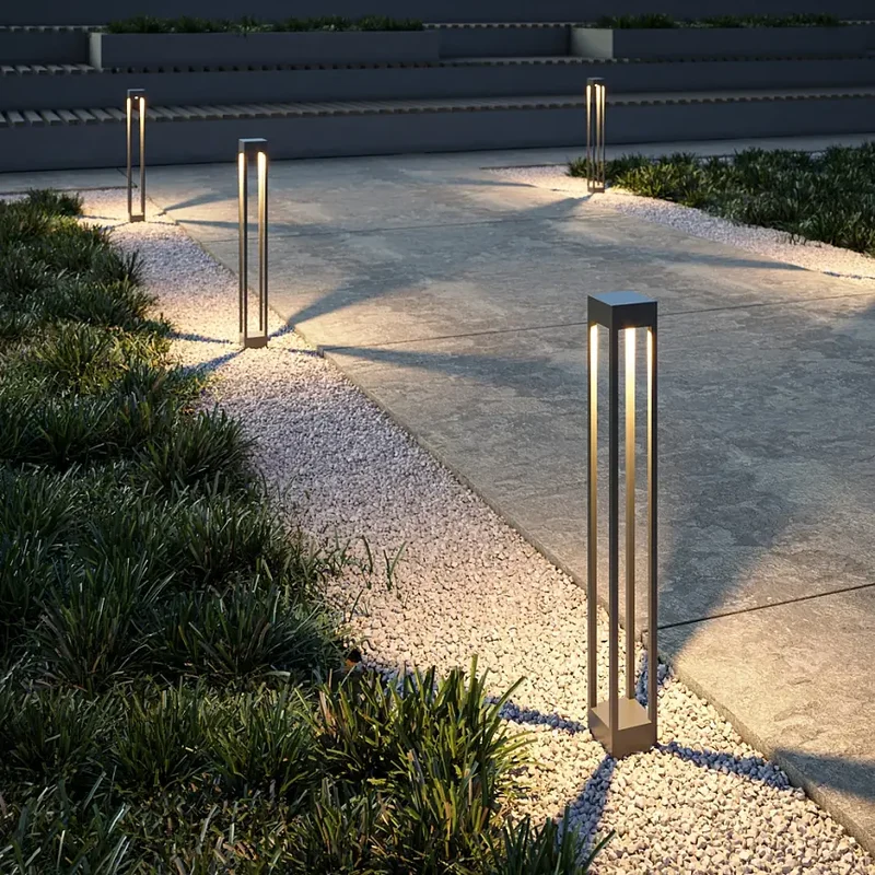 Landschaftsleuchte – Graphitfarbenes Aluminium, IP65 Schutz, Höhe 100 cm - Elbe | Maytoni