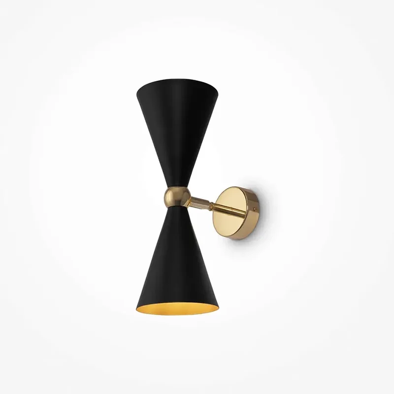 Wandleuchte – Schwarz-Gold, Metall Gehäuse, 2× E14 Fassung - Vesper | Maytoni