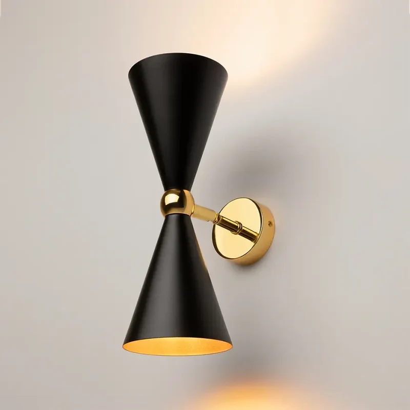 Wandleuchte – Schwarz-Gold, Metall Gehäuse, 2× E14 Fassung - Vesper | Maytoni