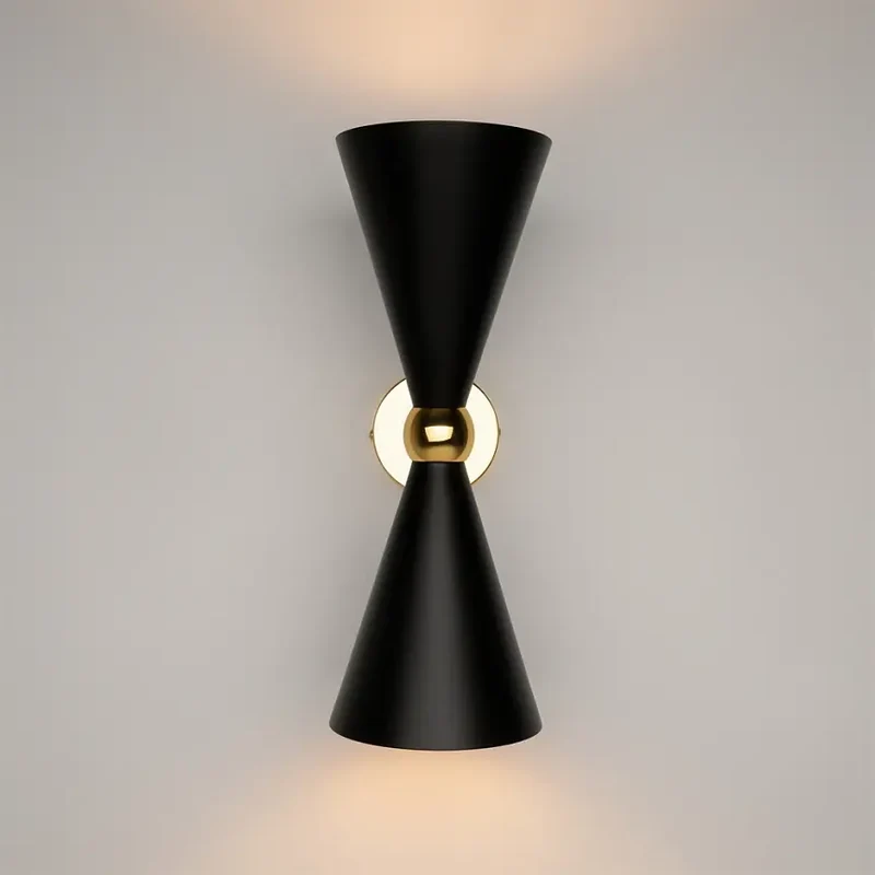 Wandleuchte – Schwarz-Gold, Metall Gehäuse, 2× E14 Fassung - Vesper | Maytoni