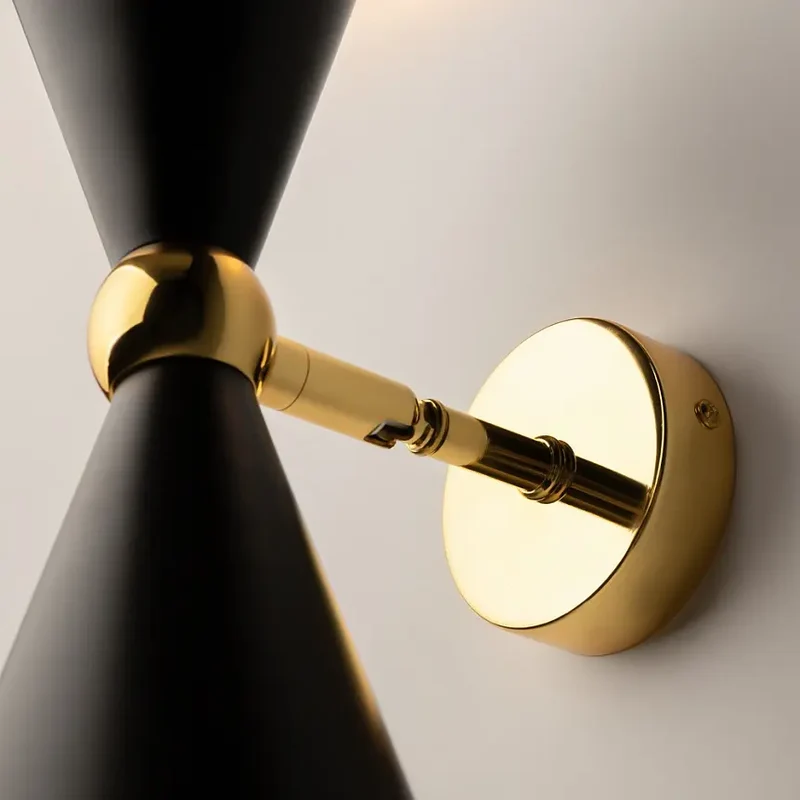 Wandleuchte – Schwarz-Gold, Metall Gehäuse, 2× E14 Fassung - Vesper | Maytoni