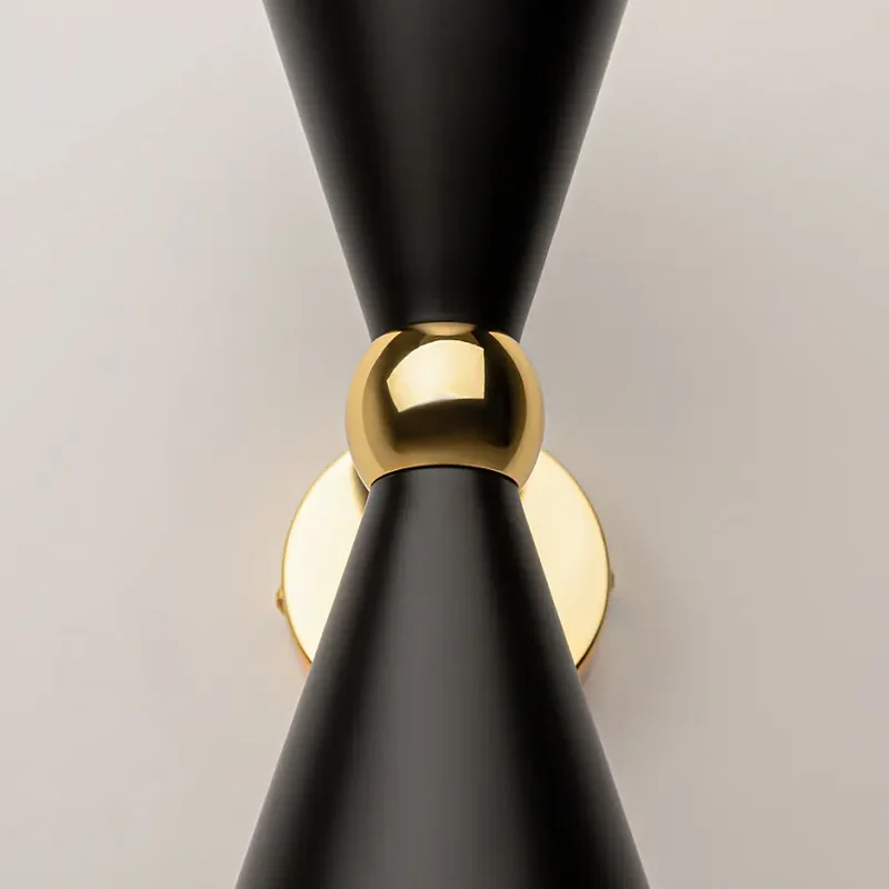 Wandleuchte – Schwarz-Gold, Metall Gehäuse, 2× E14 Fassung - Vesper | Maytoni