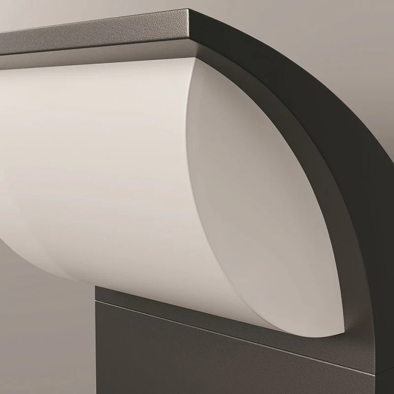 Wandleuchte – Graphitfarbenes Aluminium-Kunststoff, 7 W Leistung, IP65 Schutzart, 20 cm Höhe - Stock | Maytoni