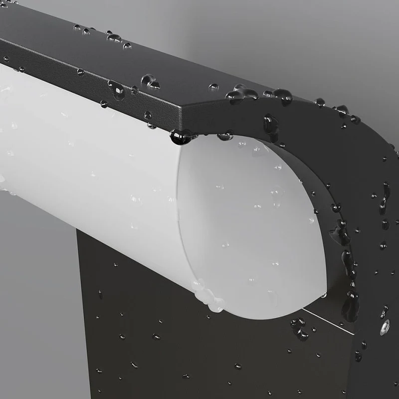 Wandleuchte – Graphitfarbenes Aluminium-Kunststoff, 7 W Leistung, IP65 Schutzart, 20 cm Höhe - Stock | Maytoni