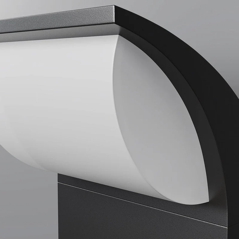 Wandleuchte – Graphitfarbenes Aluminium-Kunststoff, 7 W Leistung, IP65 Schutzart, 20 cm Höhe - Stock | Maytoni
