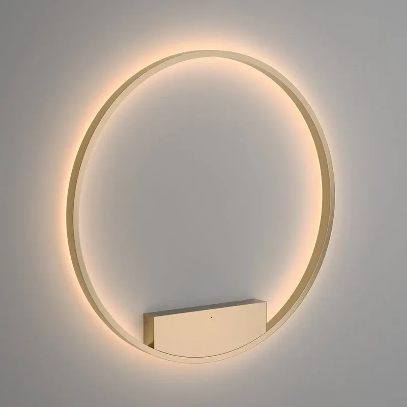 Wandleuchte – Messingfarbenes Aluminium, 51W Leistung, Warmweiß, Ø80 cm - Rim | Maytoni