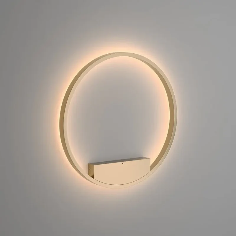 Wandleuchte – Messingfarbenes Aluminium, 37W Leistung, Warmweiß, Ø60 cm - Rim | Maytoni