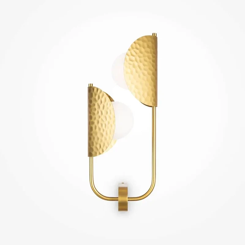 Wandleuchte – Messing Finish, Metall Gehäuse, Rechtes Design, 2× G9 Fassung - Tropic | Maytoni