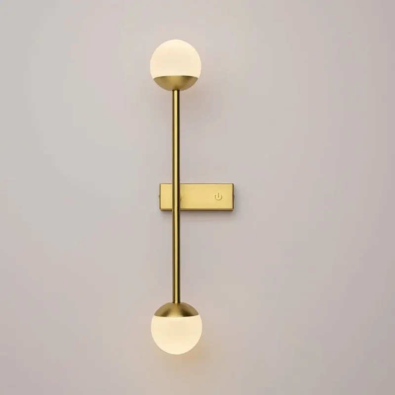 Wandleuchte – Messing Finish, Metallgehäuse, 360° Licht, Integrierte LED - Touch | Maytoni