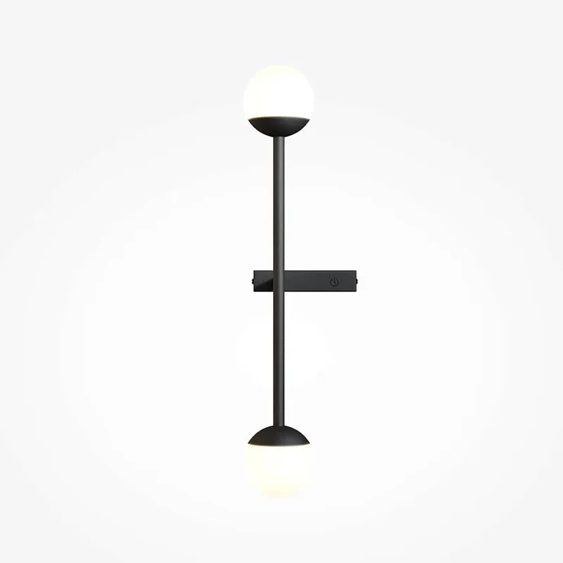 Wandleuchte – Schwarzes Finish, Metallgehäuse, 360° Licht, Integrierte LED - Touch | Maytoni