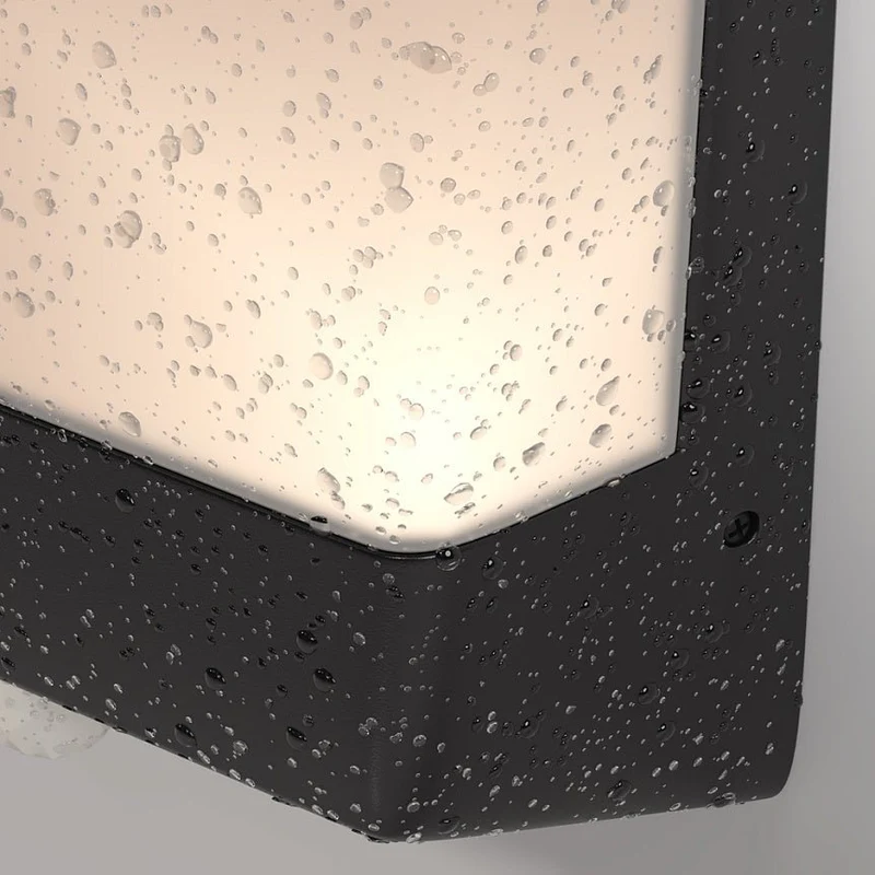 Wandleuchte aus grafitschwarzem Aluminium mit Hausnummern-LED – Row | Maytoni