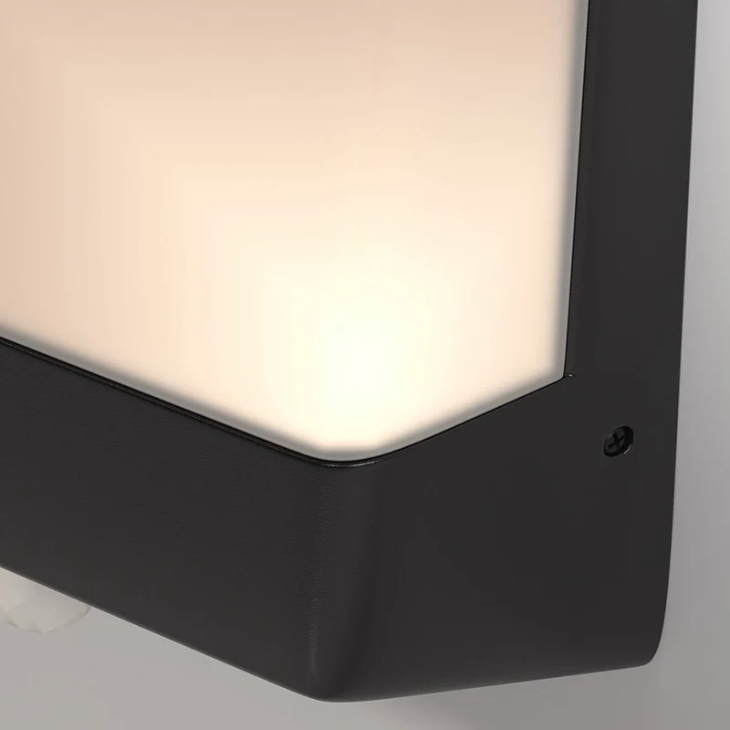 Wandleuchte aus grafitschwarzem Aluminium mit Hausnummern-LED – Row | Maytoni