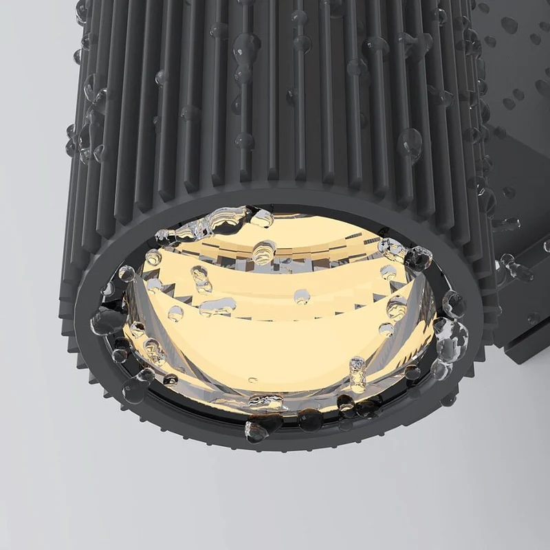 Wandleuchte – Graues Metall, 2× E27 Fassung, IP54 Schutz, Ø9,5 cm - Rando | Maytoni