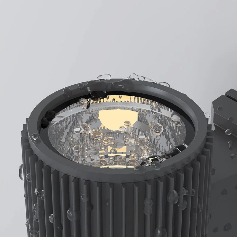 Wandleuchte – Graues Metall, 1× E27 Fassung, IP54 Schutz, Ø9,5 cm - Rando | Maytoni