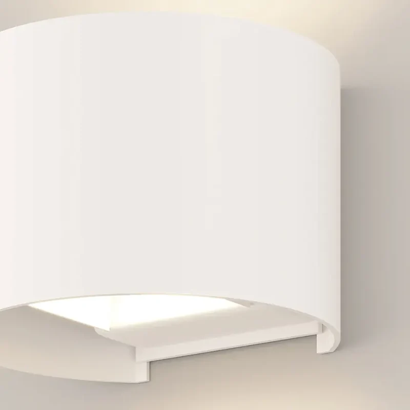 Fassadenbeleuchtung – Weißes Metall, 6 W LED, IP54 Schutz, 90° Abstrahlwinkel, Höhe 9,5 cm - Fulton | Maytoni