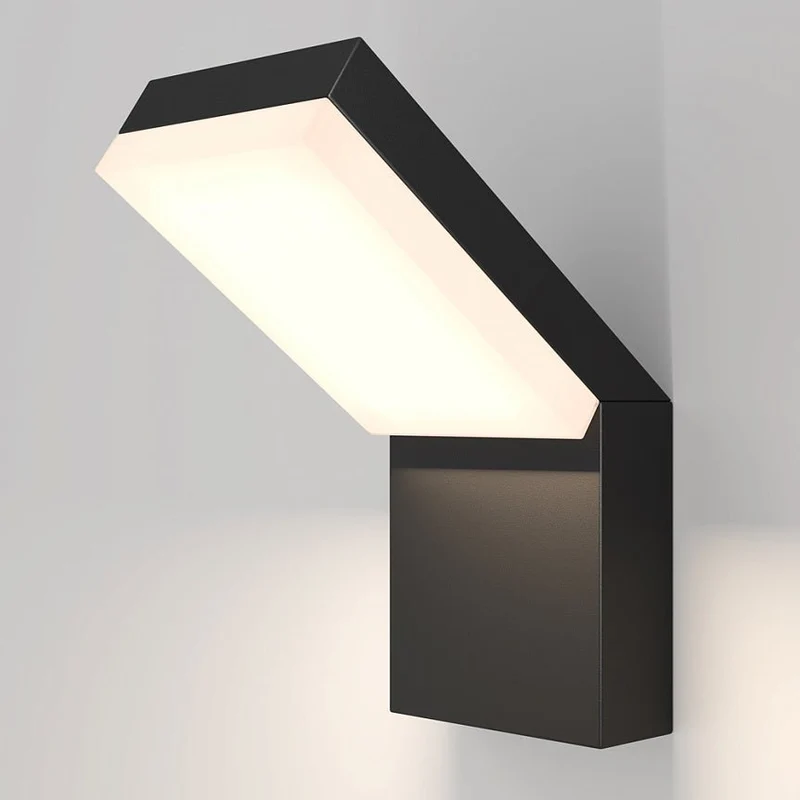 Wandleuchte – Schwarzes Aluminium, 12 W Leistung, Warmweiß, 22 cm Höhe - Paso | Maytoni
