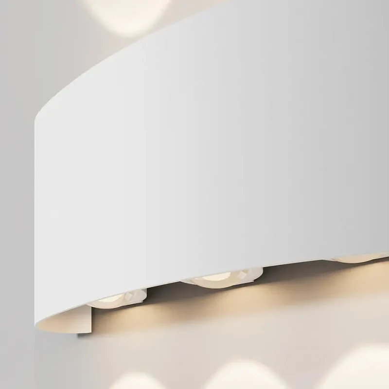 Fassadenbeleuchtung – Weißes Finish, Metallgehäuse, 6W Leistung, Warmweiß - Strato | Maytoni