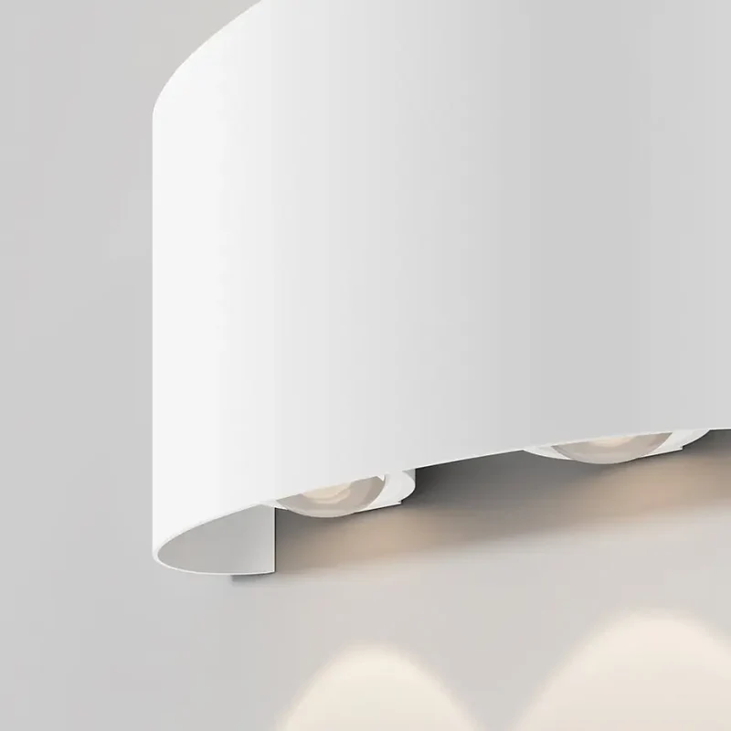 Fassadenbeleuchtung – Weißes Finish, Metallgehäuse, 4W Leistung, Warmweiß - Strato | Maytoni
