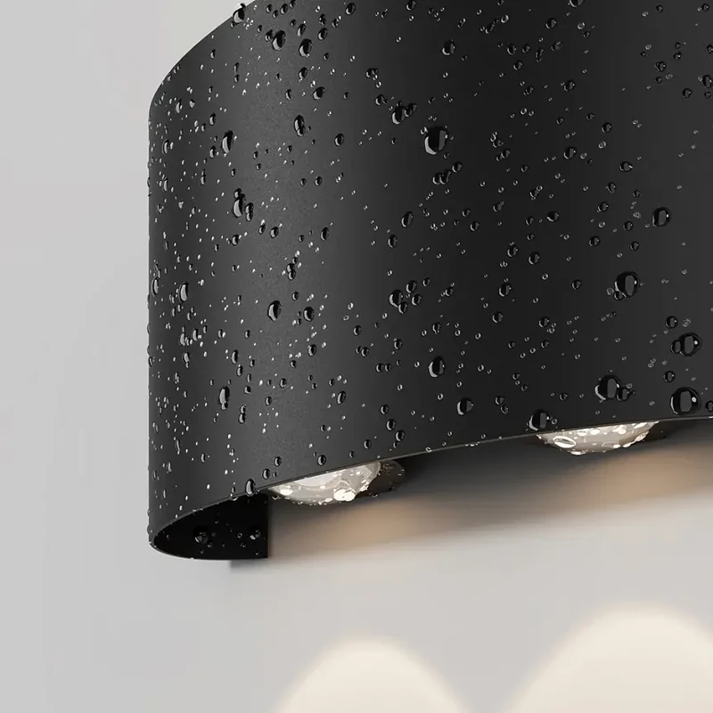 Fassadenbeleuchtung – Schwarzes Finish, Metallgehäuse, 4W Leistung, Warmweiß - Strato | Maytoni