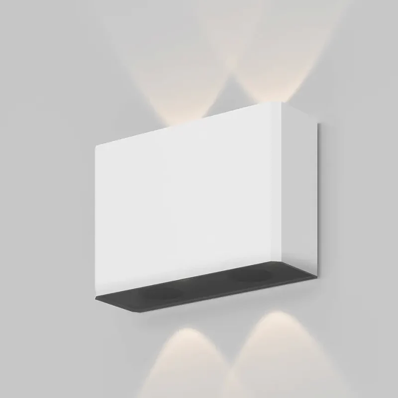 Fassadenbeleuchtung – Weißes Aluminium, 4 W LED, Warmweißes Licht, IP54 Schutz - Show | Maytoni