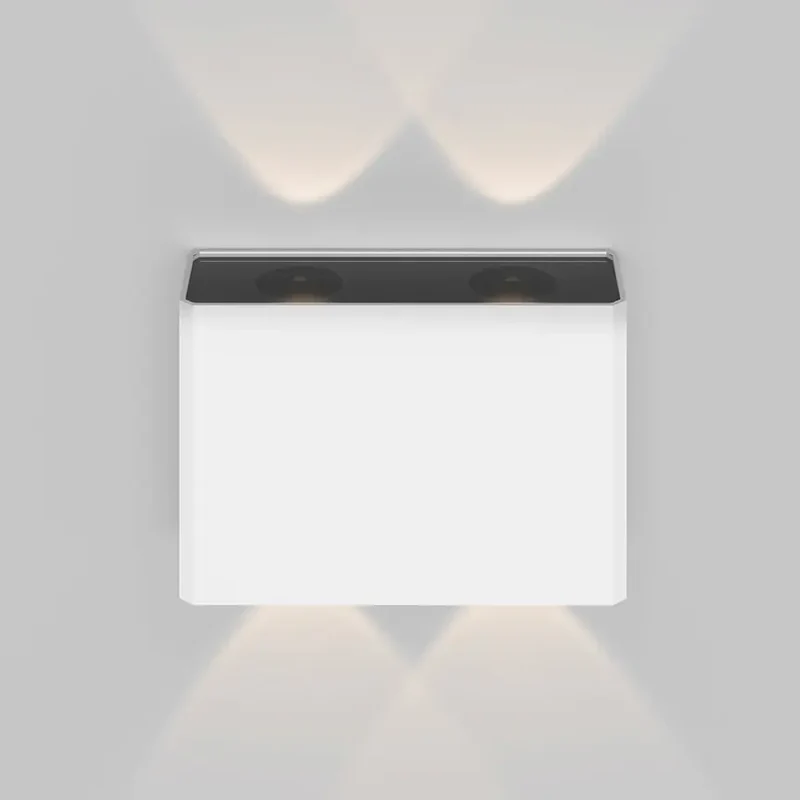 Fassadenbeleuchtung – Weißes Aluminium, 4 W LED, Warmweißes Licht, IP54 Schutz - Show | Maytoni