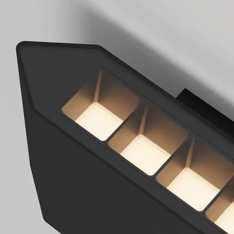 Fassadenbeleuchtung – Graphitfarbenes Aluminium, 5W LED, Warmweiß Licht, IP54 Schutz - Pull | Maytoni