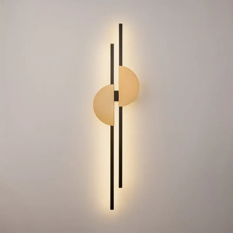 Wandleuchte – Schwarz Messing, Aluminium Material, 23 W Leistung, Neutralweiß, Rechte Ausführung – Skyline | Maytoni