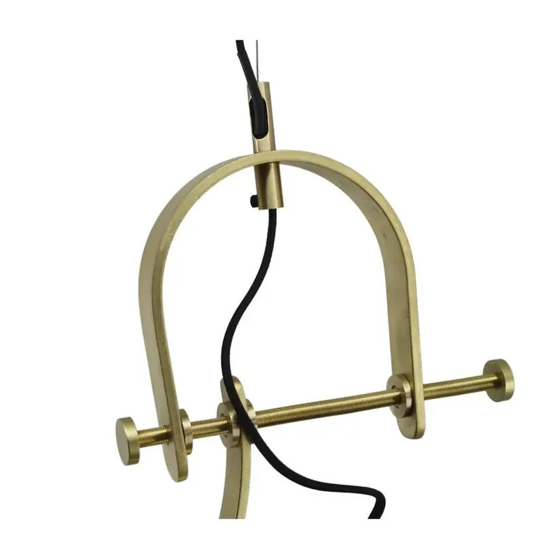 Pendelleuchte – Braunes Eisen, Goldene Akzente, Mattes Finish, 54 cm - Calone 287 | Kayoom
