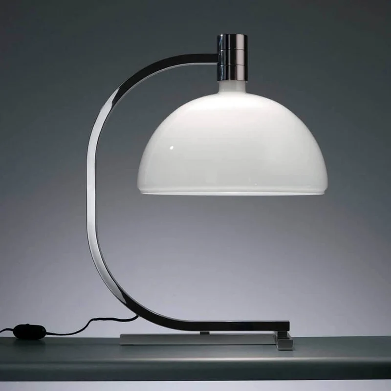Nemo As1C Tischlampe Albini mit Glasschirm