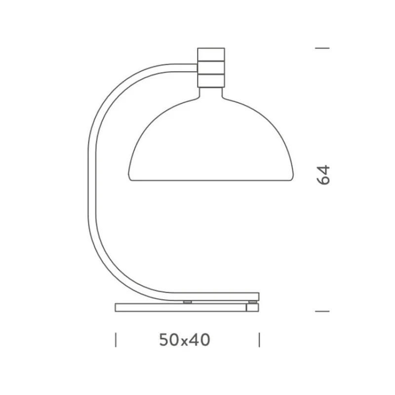 Nemo As1C Tischlampe Albini mit Glasschirm