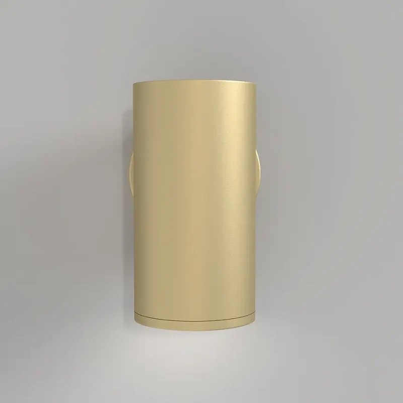 Wandleuchte – Mattgoldenes Aluminium, 1× GU10 Fassung, 10 W Leistung, 10 cm Höhe - Focus S | Maytoni