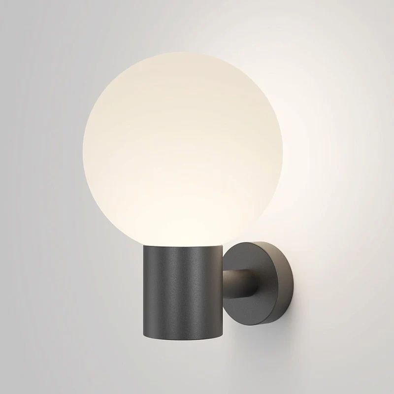 Wandleuchte – Schwarzes Aluminium, IP54 Schutz, 28 cm Höhe - Bold | Maytoni