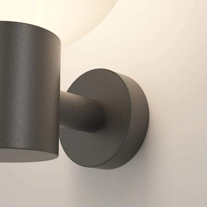 Wandleuchte – Schwarzes Aluminium, IP54 Schutz, 28 cm Höhe - Bold | Maytoni