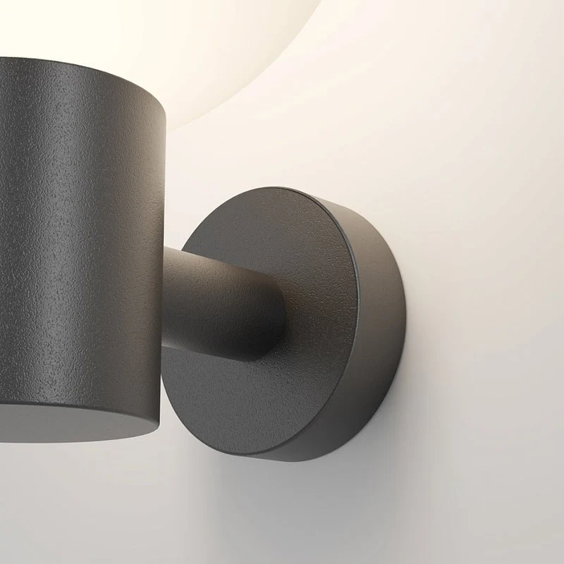 Wandleuchte – Schwarzes Aluminium, IP54 Schutz, 28 cm Höhe - Bold | Maytoni