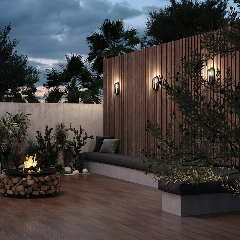 Wandleuchte – Graphit Finish, Alu Kunststoff, IP65 Schutz - Candle | Maytoni