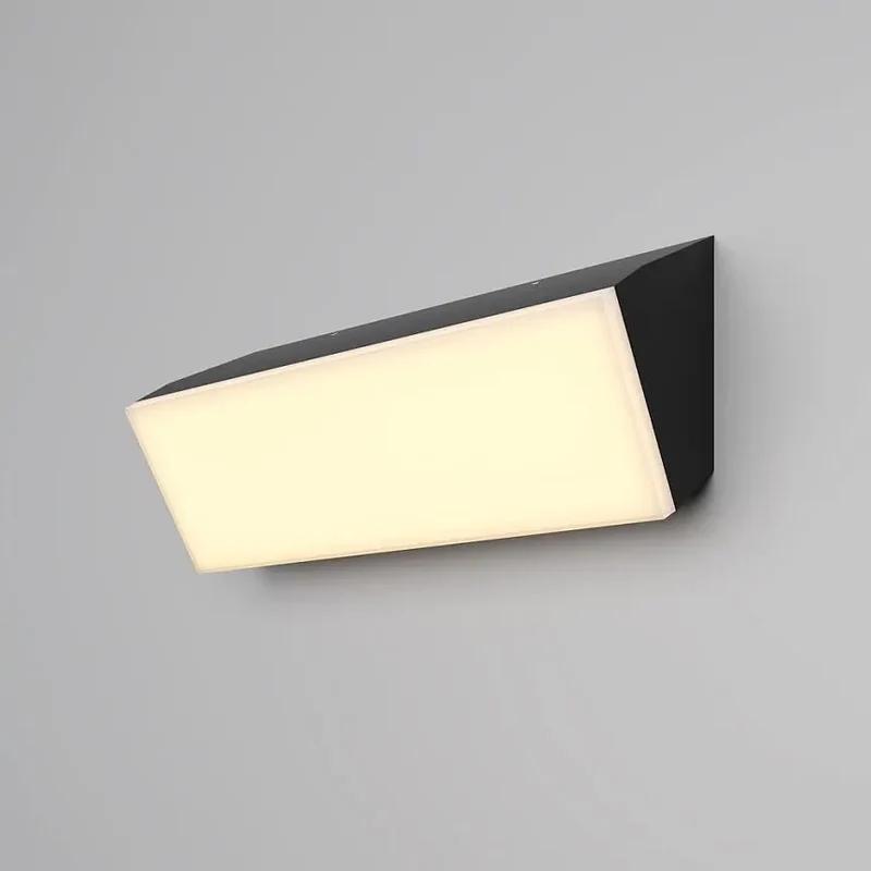 Wandleuchte – Graphitfarbenes Aluminium, Warmweißes Licht, IP54 Schutz, 30 cm Höhe - Brick | Maytoni