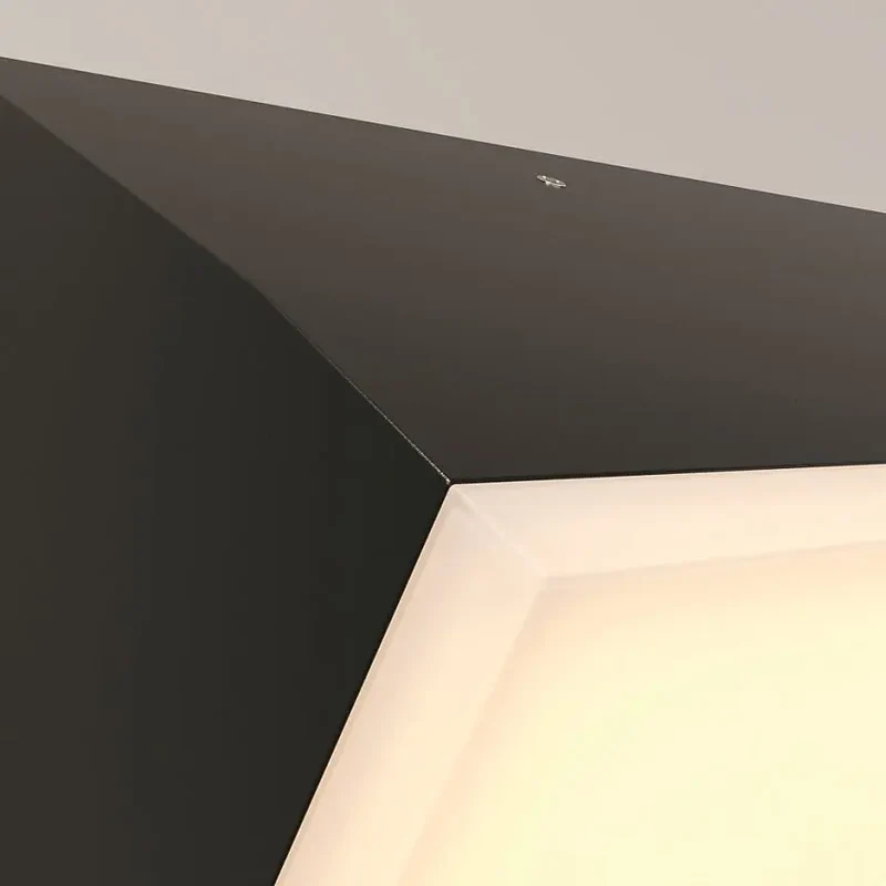 Wandleuchte – Graphitfarbenes Aluminium, Warmweißes Licht, IP54 Schutz, 30 cm Höhe - Brick | Maytoni
