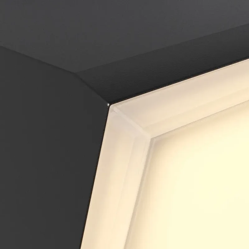 Wandleuchte – Graphitfarbenes Aluminium, Warmweißes Licht, IP54 Schutz, 18 cm Höhe - Brick | Maytoni